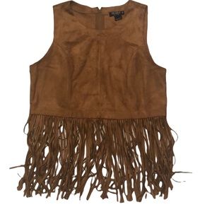 Suede Fring crop top